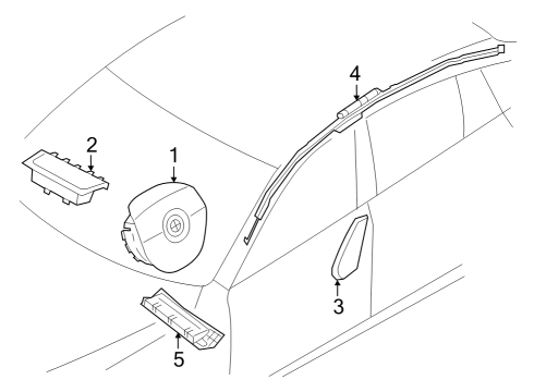 2024 BMW M440i Gran Coupe Air Bag Components Diagram 1