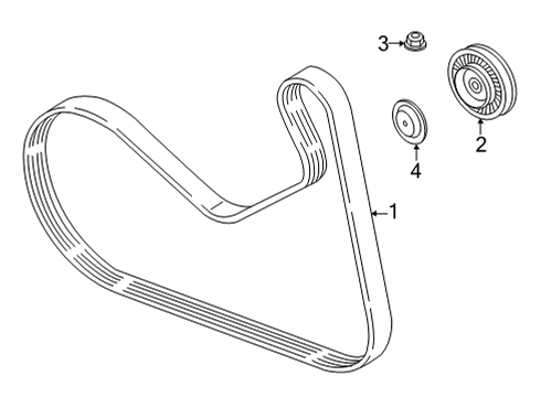 2021 BMW X3 Belts & Pulleys Diagram 1