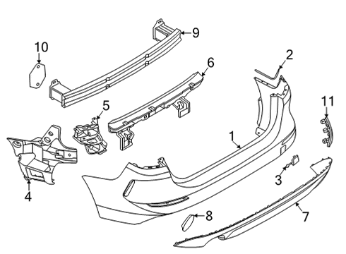 2022 BMW 228i Gran Coupe Bumper & Components - Rear Diagram 2