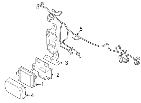 2024 BMW M3 Electrical Components - Front Bumper Diagram 3