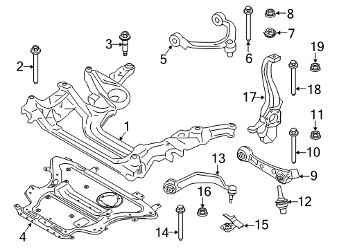 2023 BMW 530i Front Suspension Components Diagram 2