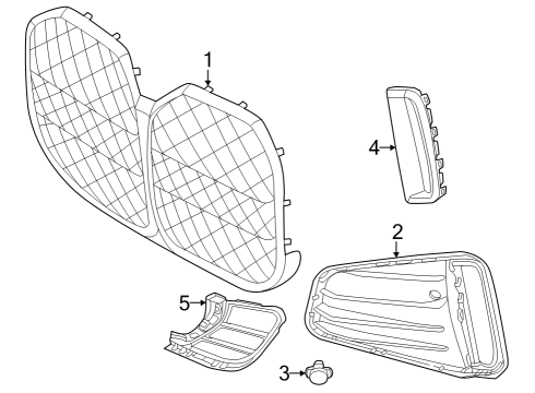 2023 BMW 430i xDrive Gran Coupe Grille & Components Diagram 2