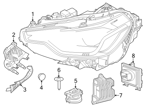 2024 BMW 230i xDrive REPAIR KIT, LEFT HEADLIGHT Diagram for 63115A043B5