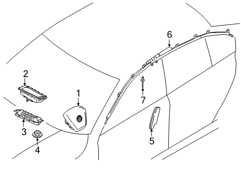 2022 BMW 740i xDrive CONTROL UNIT AIRBAG Diagram for 65775A656A7