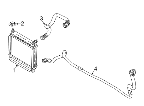 2022 BMW X4 Radiator & Components Diagram 3