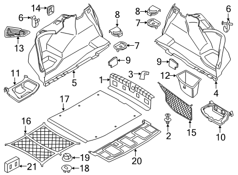 2021 BMW 230i Interior Trim - Rear Body Diagram 2