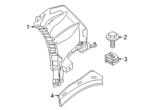 2022 BMW Z4 Exterior Trim - Fender Diagram