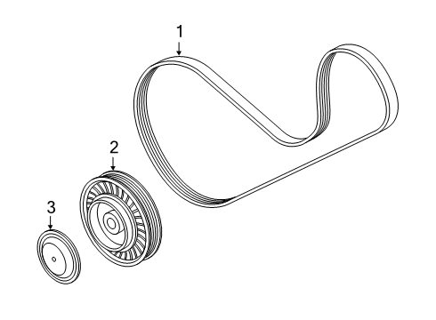 2022 BMW 530e Belts & Pulleys Diagram