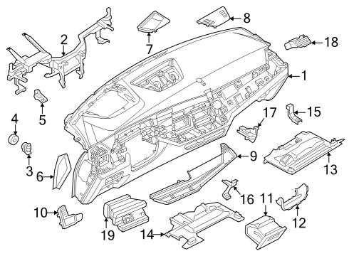 2024 BMW X7 TRIM F.DASHB.FINELINE STRIPE Diagram for 51459634797