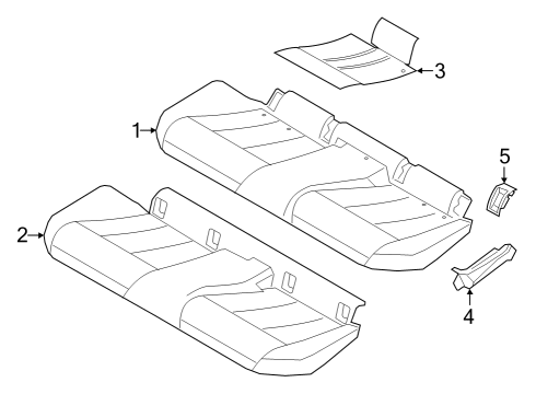 2024 BMW M3 Rear Seat Components Diagram 2