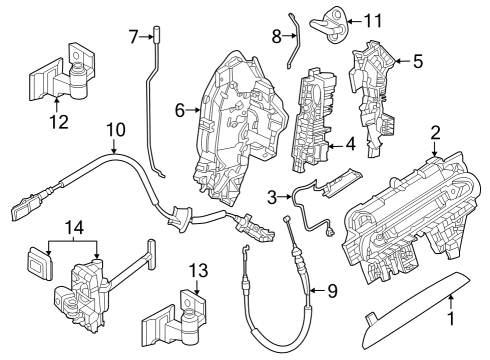 2024 BMW i4 Lock & Hardware Diagram 1