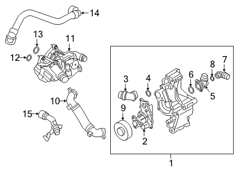 2022 BMW 530i Water Pump Diagram 2