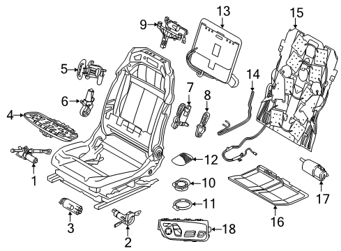 2019 BMW 740i SEAT ADJUSTMENT SWITCH, RIGH Diagram for 61319460180