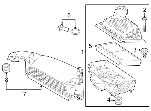 2024 BMW X1 AIR-INTAKE DUCT Diagram for 13715A1AC99