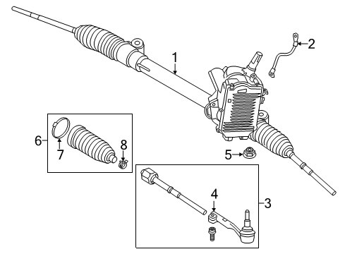 2021 BMW i3 Steering Column & Wheel, Steering Gear & Linkage Diagram 3