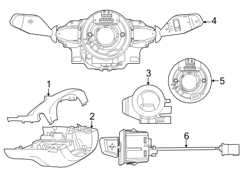 2022 BMW iX Shroud, Switches & Levers Diagram