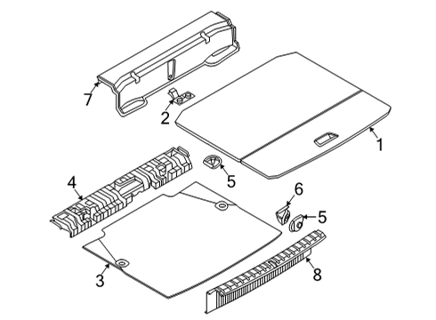 2023 BMW 228i Gran Coupe Interior Trim - Rear Body Diagram 1