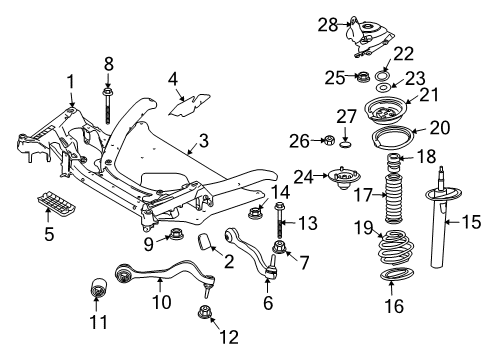 Front Coil Spring Diagram for 31336761215