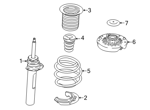 2024 BMW X1 ADDITIONAL SHOCK ABSORBER, F Diagram for 31336862721