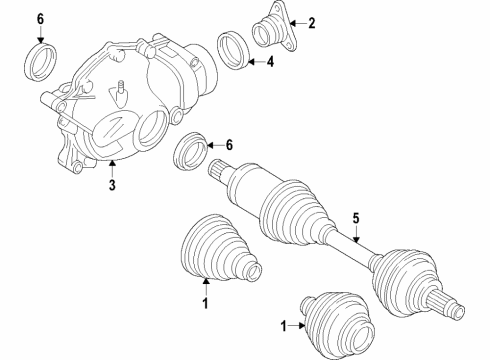 2021 BMW M440i xDrive Front Axle, Axle Shafts & Joints, Differential, Drive Axles, Propeller Shaft Diagram