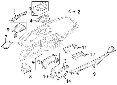 2022 BMW 430i Gran Coupe Cluster & Switches, Instrument Panel Diagram 3