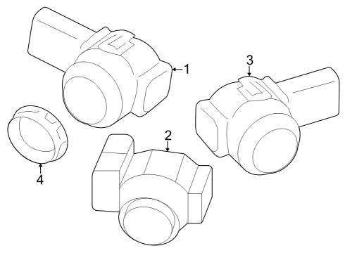 2024 BMW X6 M Electrical Components - Front Bumper Diagram 1