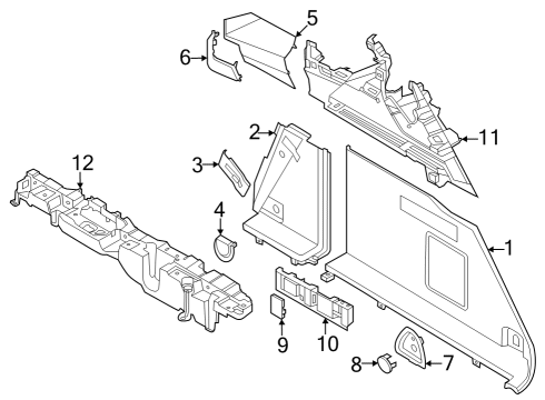 2024 BMW iX Interior Trim - Rear Body Diagram 3