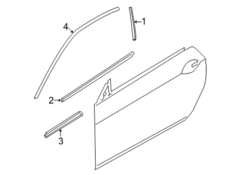 2024 BMW M440i Exterior Trim - Door Diagram