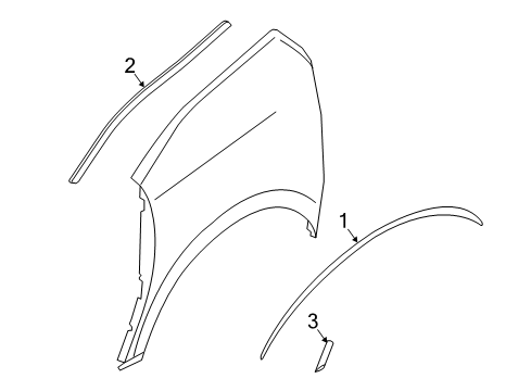 2021 BMW i3 Exterior Trim - Quarter Panel Diagram