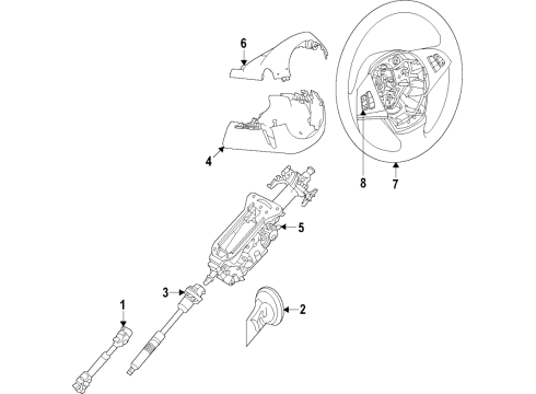 2021 BMW M440i Steering Column & Wheel, Steering Gear & Linkage Diagram 1