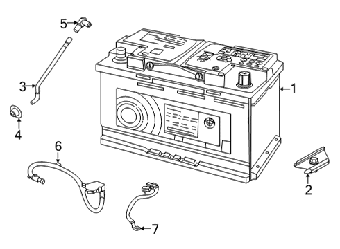 2023 BMW M2 POSITIVE BATTERY CABLE Diagram for 61125A69346