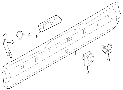 2021 BMW X5 M Interior Trim - Tail Gate Diagram