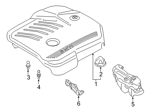 2022 BMW X7 Engine Appearance Cover Diagram 1