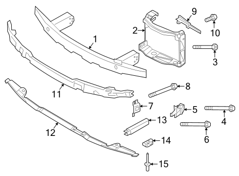 2021 BMW M3 Bumper & Components - Front Diagram 1