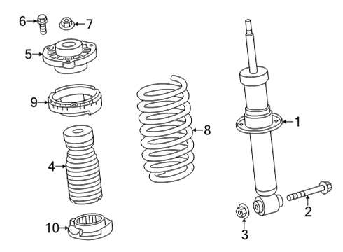 2021 BMW X3 M Struts & Components - Rear Diagram 4