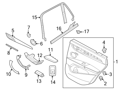 2021 BMW X1 Rear Door Diagram 3