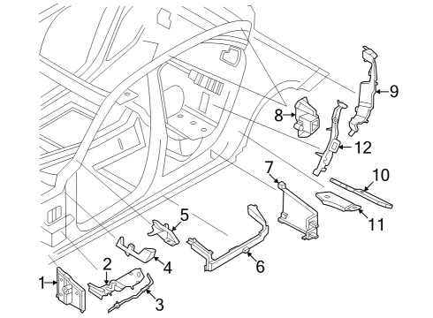 2023 BMW i7 Inner Components - Pillars Diagram