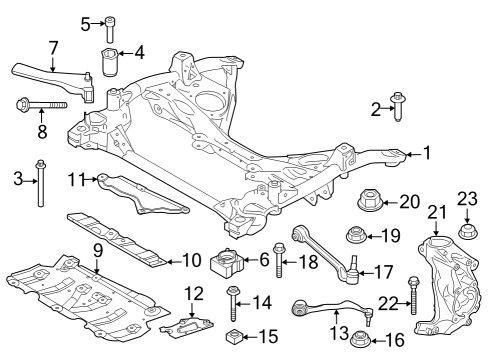 2024 BMW 430i xDrive Gran Coupe TENSION STRUT WITH HYDRAULIC Diagram for 31106898535