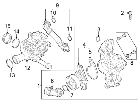 2024 BMW M440i Gran Coupe Water Pump Diagram