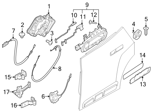 2024 BMW iX Lock & Hardware Diagram 2