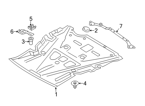 2021 BMW 230i Splash Shields Diagram