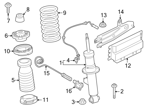 2023 BMW X3 M Struts & Components - Rear Diagram 2