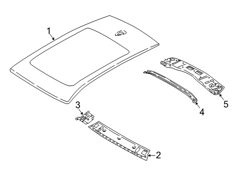 2023 BMW X3 M Roof & Components Diagram 2