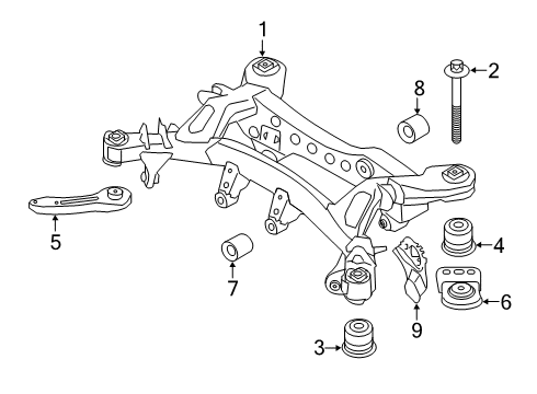 2023 BMW M340i REAR AXLE CARRIER Diagram for 33318837921