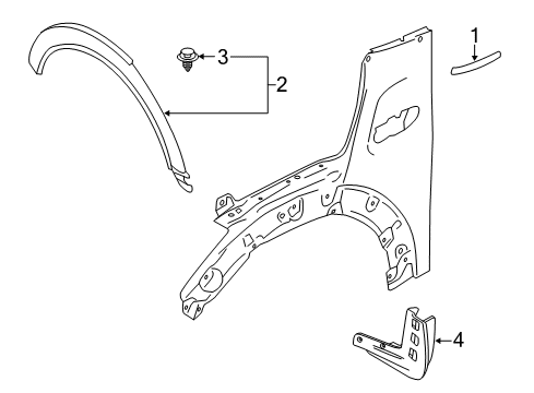 Cover, Wheel Arch, Front Left Diagram for 51777387889