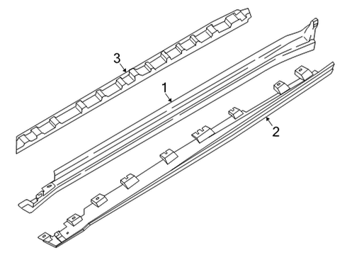 2024 BMW X6 M Exterior Trim - Pillars Diagram