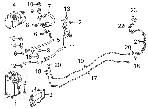 2018 BMW 530e BLIND RIVET THREADED STUD Diagram for 07146846903