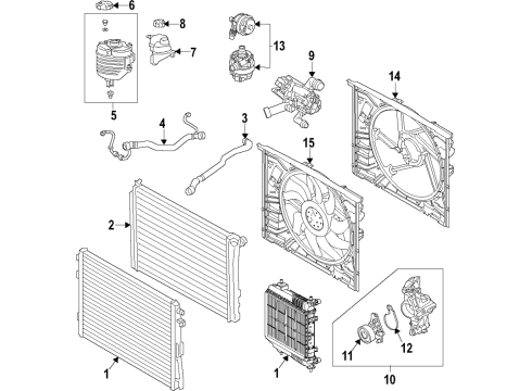 2022 BMW Z4 Cooling System, Radiator, Water Pump, Cooling Fan Diagram 4