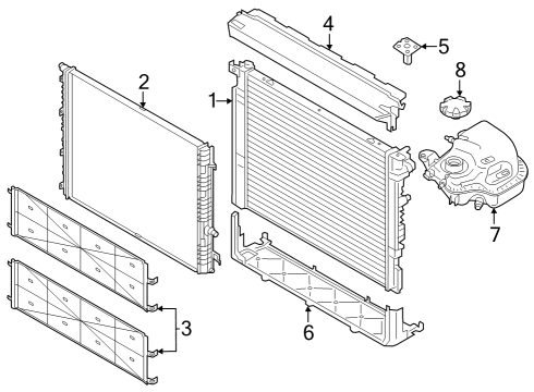 2024 BMW 760i xDrive Radiator & Components Diagram 2