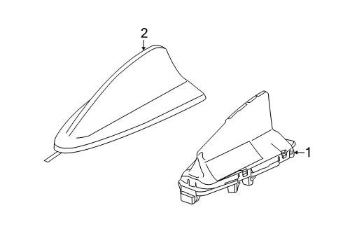 2021 BMW 750i xDrive Antenna & Radio Diagram 2